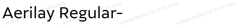 Aerilay Regular字体转换